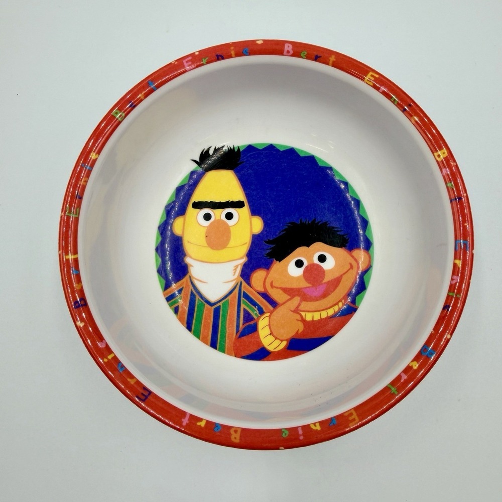 Sesame Street Divided Plate Bowl Set Melamine - Big Bird / Bert / Ernie / Elmo - Picture 3 of 4